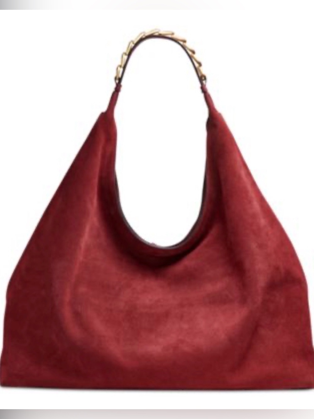 Donna Karen New York Bellmore Extra Large Suede Hobo With Bezel Strap - Picture 1 of 14